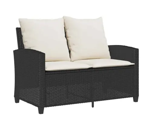 Divvietīgs Dārza Dīvāns Ar Spilveniem Un Galdu Vidaxl