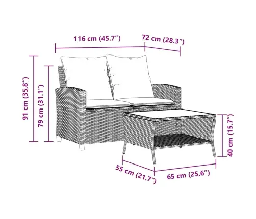 Divvietīgs Dārza Dīvāns Ar Galdiņu Un Spilveniem Pe Rotangpalma Vidaxl Divvietīgs Dārza Dīvāns Ar Galdiņu Un Spilveniem Pe Rotangpalma Vidaxl