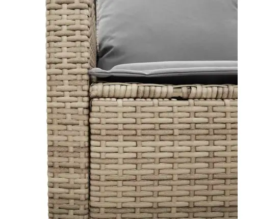 Dvivietė Sodo Sofa Su Staliuku Ir Pagalvėlėmis, Smėlio Spalvos