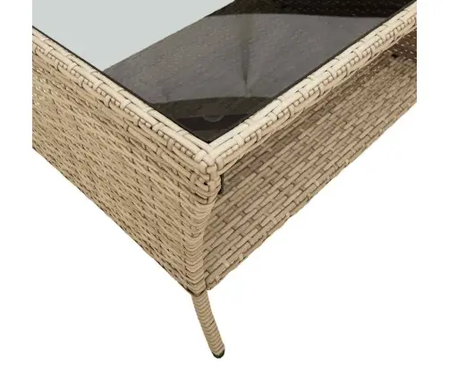 Dvivietė Sodo Sofa Su Staliuku Ir Pagalvėlėmis, Smėlio Spalvos