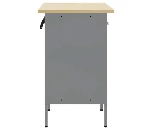 Darba Skapis Ar Slēdzeni 2 Pcs Melns Un Pelēks 100 X 55 X 85 Cm Vidaxl