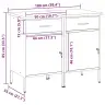 Darba Skapis Ar Slēdzeni 2 Pcs Melns Un Pelēks 100 X 55 X 85 Cm Vidaxl