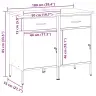 Darba Skapis Ar Slēdzeni 2 Pcs Melns Un Pelēks 100 X 55 X 85 Cm Vidaxl