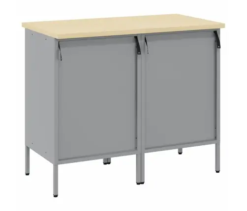 Darba Skapis 2 Pcs Sarkans Un Pelēks 100 X 55 X 85 Cm Vidaxl