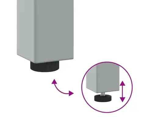 Darbastalio Komplektas 2 Pcs Pilka 200 X 55 X 85 Cm Plienas