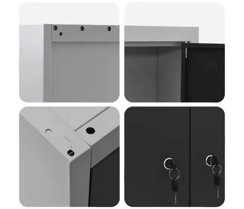 Rīku Skapju Komplekts Ar Plauktu Ar Uzglabāšanu 6 Pcs Melna Vidaxl