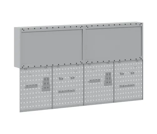 Rīku Skapju Komplekts Ar Plauktu Ar Uzglabāšanu 6 Pcs Melna Vidaxl