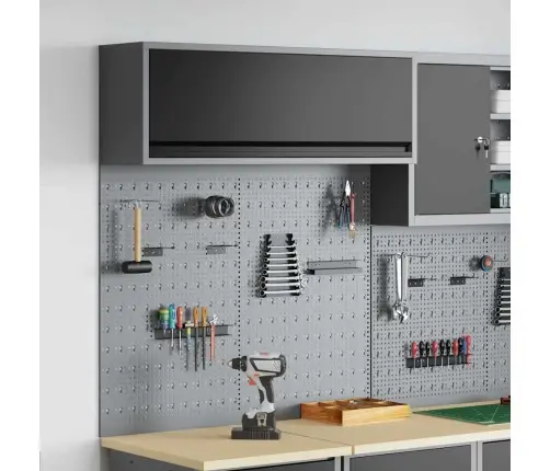 Įrankių Spintelių Rinkinys Su Lentyna Su Saugykla 3 Pcs Juoda