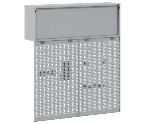 Įrankių Spintelių Rinkinys Su Lentyna Su Saugykla 3 Pcs Juoda