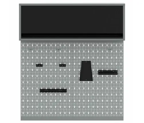 Įrankių Spintelių Rinkinys Su Lentyna Su Saugykla 3 Pcs Juoda