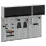 Įrankių Spintelių Rinkinys Su Lentyna Su Saugykla 5 Pcs Juoda