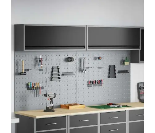 Tööriistakappide Komplekt 6 Pcs Must Pulbervärvitud Teras