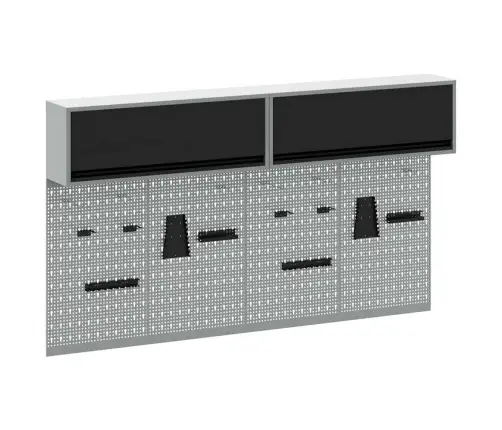 Tööriistakappide Komplekt 6 Pcs Must Pulbervärvitud Teras