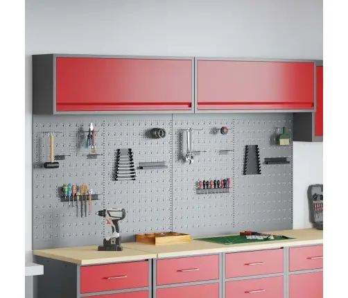 Tööriistakappide Komplekt 6 Pcs Punane Pulbervärvitud Teras