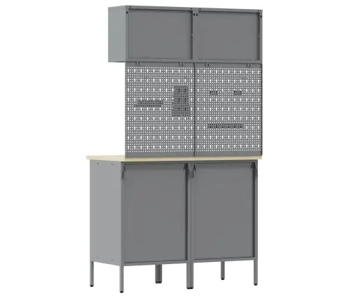 Darba Skapju Komplekts Ar Atvilktni Ar Plauktu 6 Pcs Sarkana Vidaxl