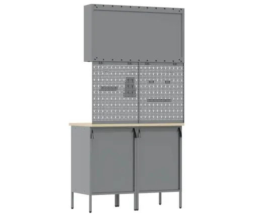 Darbagalds Ar Atvilktni 5 Pcs Sarkana 100 X 55 X 200 Cm Tērauds Vidaxl