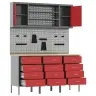 Darbagalds Ar Atvilktni 7 Pcs Sarkana 150 X 55 X 200 Cm Tērauds Vidaxl