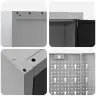 Darbagalds Ar Atvilktni 7 Pcs Melna 150 X 55 X 200 Cm Tērauds Vidaxl