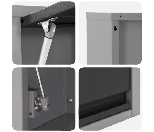 Töökappide Komplekt Sahtliga Ladustamisega Lukuga 8 Pcs Must