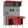 Darbo Spintos Rinkinys Su Stalčių Su Saugykla 8 Pcs Raudona
