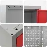 Darbagalds Ar Atvilktni 8 Pcs Sarkana 150 X 55 X 200 Cm Tērauds Vidaxl
