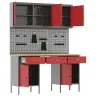 Darbagalds Ar Atvilktni 8 Pcs Sarkana 150 X 55 X 200 Cm Tērauds Vidaxl