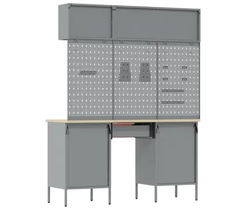 Darbo Spintos Rinkinys Su Stalčių Su Saugykla 8 Pcs Raudona