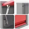 Töökapp Sahtliga Lukuga 8 Pcs Punane Töödeldud Puit Ja Teras