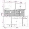 Darbagalds Ar Slēdzeni 10 Pcs Sarkana 200 X 55 X 200 Cm Tērauds Vidaxl