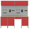 Darbagalds Ar Atvilktni 10 Pcs Melna 200 X 55 X 200 Cm Tērauds Vidaxl