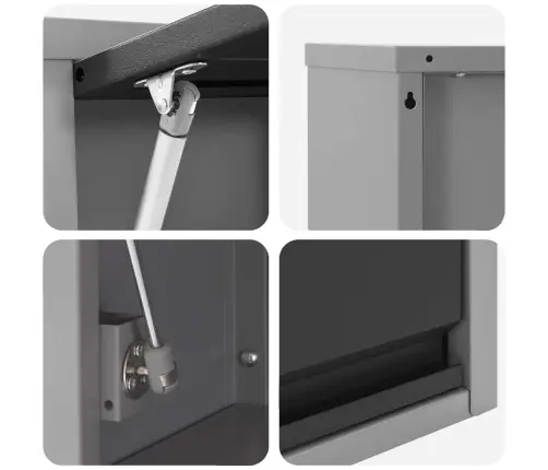 Darba Skapis Ar Atvilktni 10 Pcs Melna 200 X 55 X 200 Cm Vidaxl