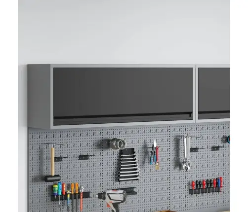 Darba Skapis Ar Atvilktni 10 Pcs Melna 200 X 55 X 200 Cm Vidaxl