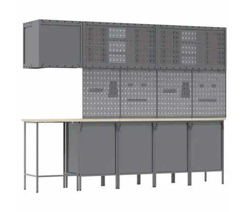 Töökappide Komplekt Sahtliga Riiuliga 12 Pcs Punane Ja Hall