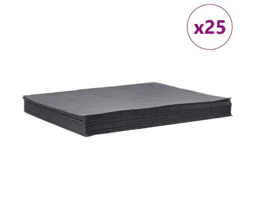 Oil Absorbent Pads 25Gb Pelēks 40X50 Cm Vidaxl