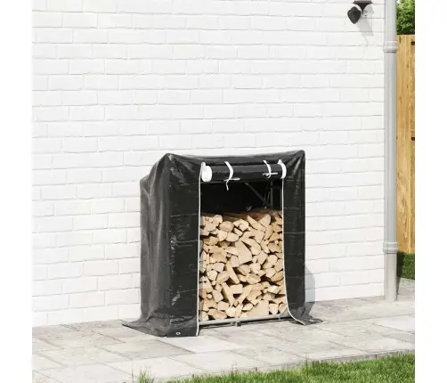 Küttepuude Riiul Vihmakattega, 100,5X40,5X110,5 Cm