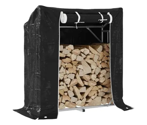 Küttepuude Riiul Vihmakattega, 100,5X40,5X110,5 Cm