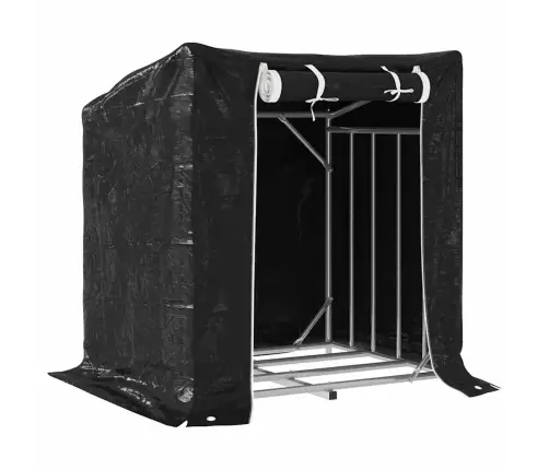 Küttepuude Riiul Vihmakattega, 100,5X80,5X110,5 Cm