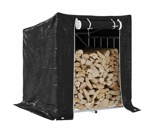 Küttepuude Riiul Vihmakattega, 100,5X100,5X110,5 Cm