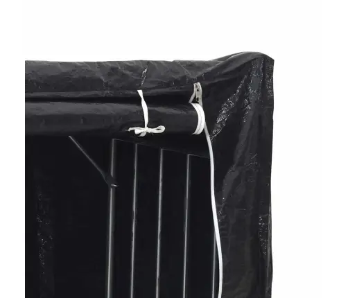 Vidaxl Malkas Plaukts Ar Lietus Pārsegu, 150X60X200Cm, Cinkots Tērauds