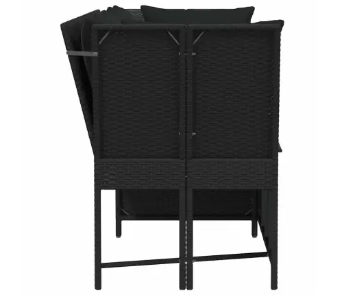 Dārza Dīvāns Ar Spilveniem, Melna Pe Rotangpalma Vidaxl