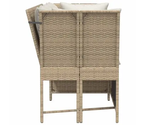 Dārza Dīvāns Ar Matračiem, Bēša Pe Rotangpalma Vidaxl