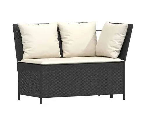 4-Daļīgs Dārza Virtuves Mēbeļu Komplekts, Melna Pe Rotangpalma Vidaxl