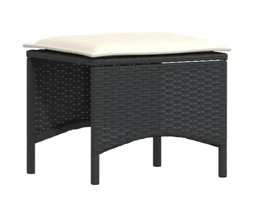 4-Daļīgs Dārza Virtuves Mēbeļu Komplekts, Melna Pe Rotangpalma Vidaxl