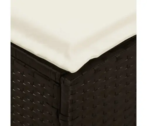 4-Daļīgs Dārza Virtuves Mēbeļu Komplekts, Melna Pe Rotangpalma Vidaxl