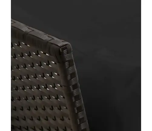 4-Daļīgs Dārza Virtuves Mēbeļu Komplekts, Melna Pe Rotangpalma Vidaxl