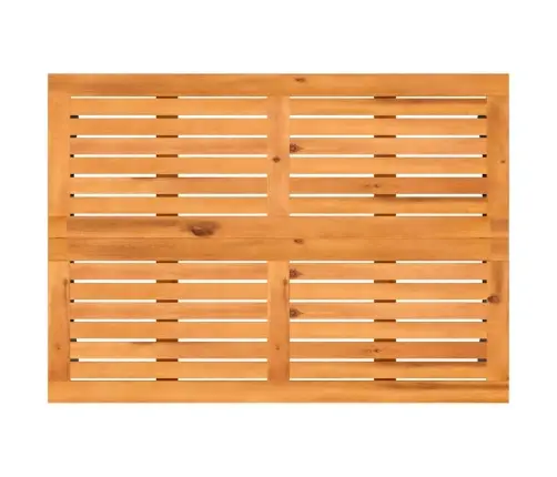 Dārza Galds Ar Akācijas Koka Virsmu Melns 105X75X72 Cm Vidaxl