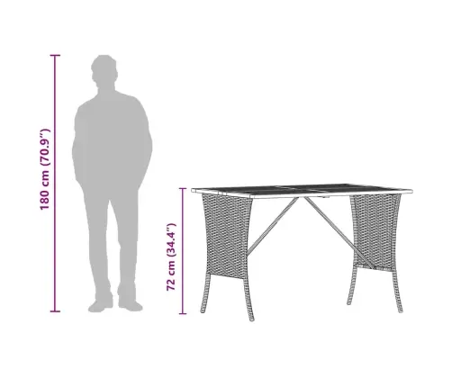Dārza Galds Ar Akācijas Koka Virsmu Melns 105X75X72 Cm Vidaxl