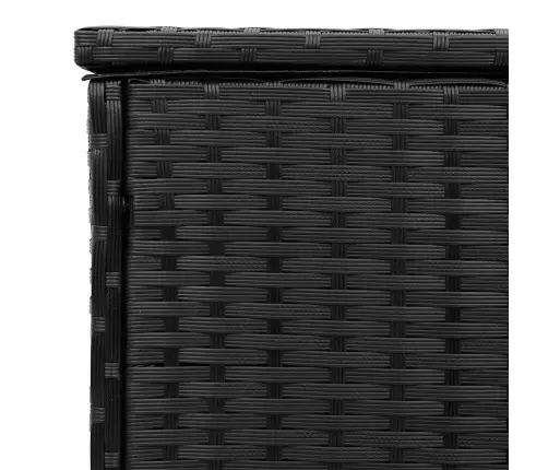 Āra Spilvenu Kaste, Melna 100X55X55,5 Cm Polirotangpalmas Vidaxl