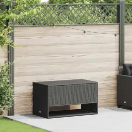Āra Spilvenu Kaste, Melna 100X55X55,5 Cm Polirotangpalmas Vidaxl