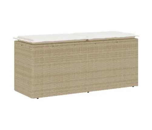 Sodo Suolas Su Pagalvėlė Smėlio Spalvos 110X40X44Cm Poliratanas